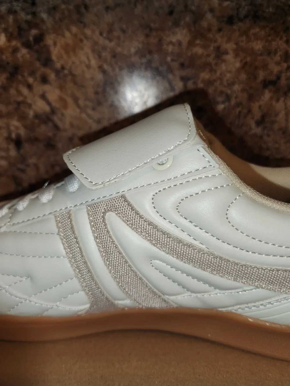 Men's White Athletic Lace-Up Shoe with Strap